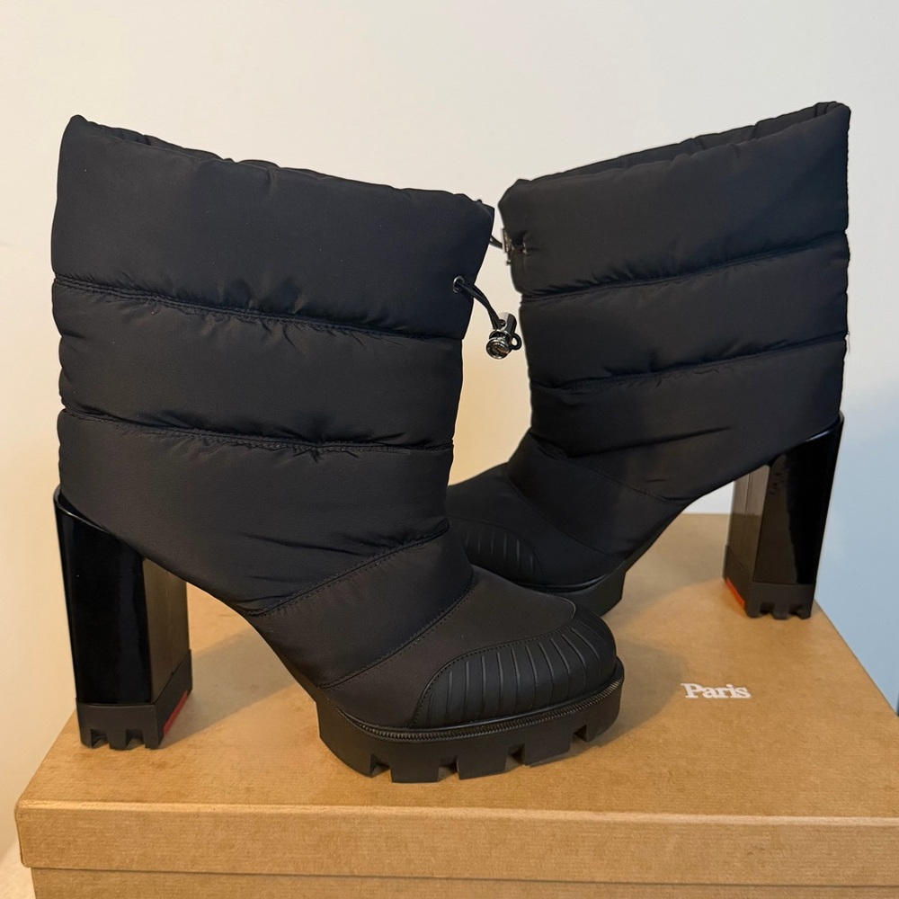 Christian Louboutin Oriona Lug Puffer Boots